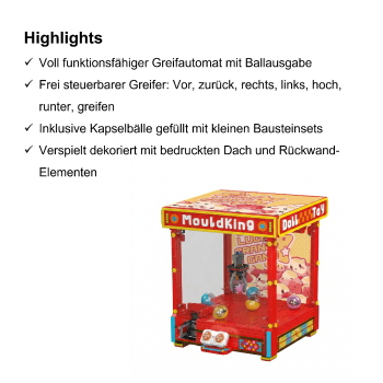 MOULD KING 10189 | Greifautomat "Lucky Crane Game"